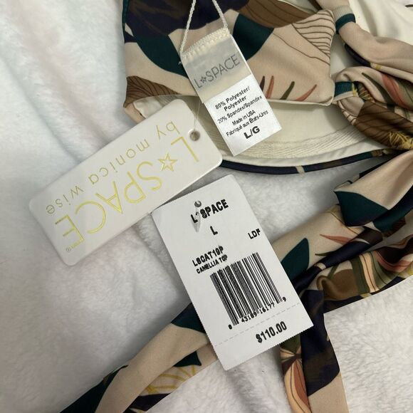 NWT - L*Space by Monica Wise | Printed Underwire Bikini Top – Size Large. - Picture 4 of 4